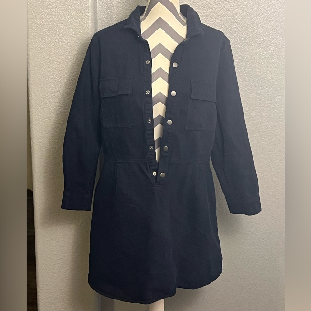 Lucky brand Jean corduroy button down dress XL mini